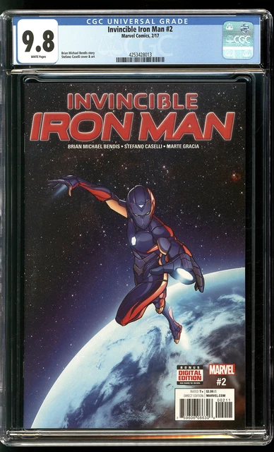 Invincible Iron Man 2 CGC 9.8 NM/M Riri Williams Ironheart Stefano Caselli cover