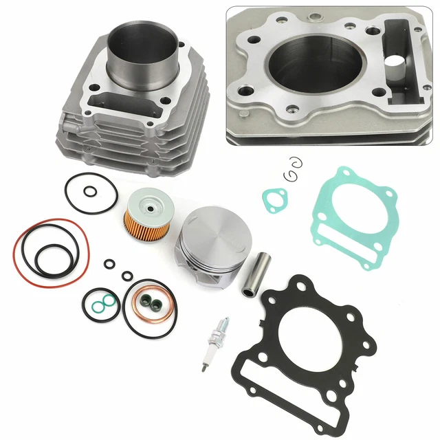 Fourtrax Engine Top End Rebuild Kit Cylinder Head Piston For 88-00 Honda TRX 300
