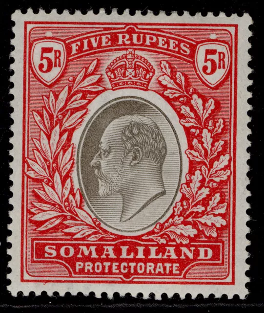 SOMALILAND PROTECTORATE EDVII SG44, 5r grey-black & red, LH MINT. Cat £70.