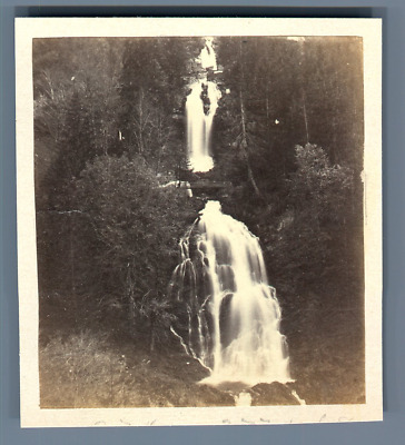 Braun Chutes du Giesbach  Vintage albumen print A Suisse Vintage Switzerland 