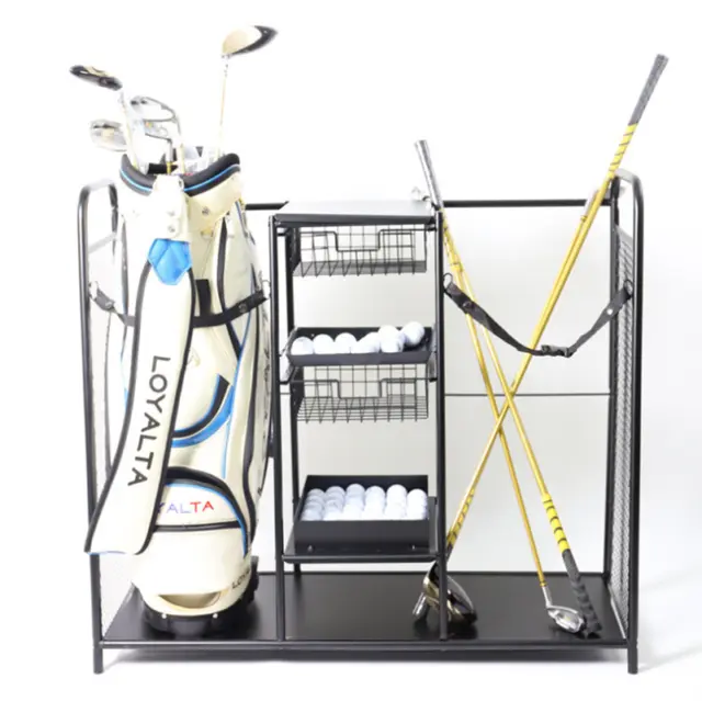 Golf Storage Organizer Fit 2 Golf Bags and Other Golfing Equipment & Accessories