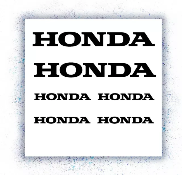 Honda Logo Sponsoren Aufkleber Set 6-Teilig freie Farbauswahl Motorrad Auto Bike
