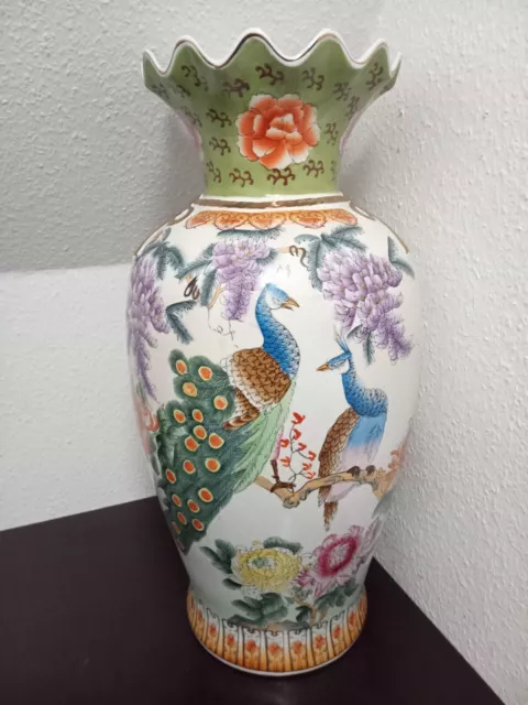 XXL Bodenvase China Vase Ming Vase Limited Edition, Handbemalte Vase