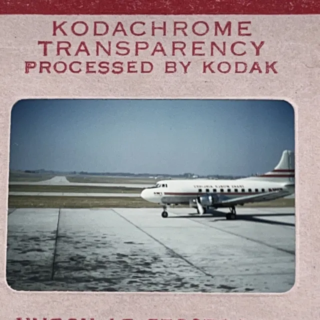 Red border 1950’s Kodachrome Slide TWA Trans World Airlines Aviation Aircraft