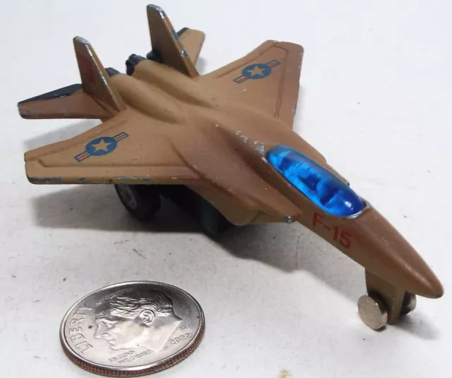 Small Die Cast US Air Force F-15 Eagle Jet Fighter Pull Back Toy