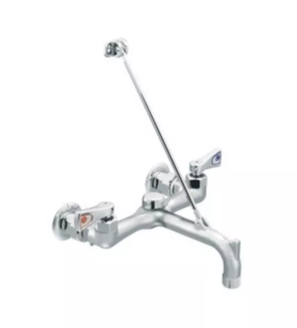 MOEN Commercial 2-Handle Wall Mount Service Faucet in Chrome 8230
