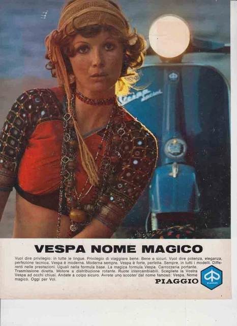 Poster Publicitaire Vintage Vespa Piaggio - Manifesto Italien - Scooter Italie