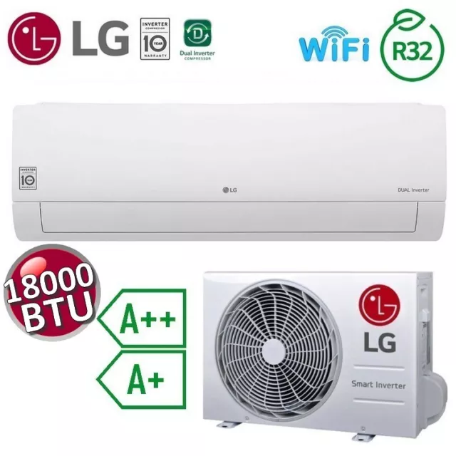 3S Climatiseur Lg Libero Smart Wifi Mono Split 18000 Btu 5.0 Kw A++ A+