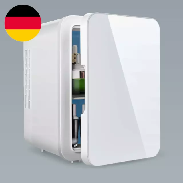 Mini Kühlschrank Glastür, 4L Kosmetik Kühlschrank Klein, Warm Inkubator Lautlos
