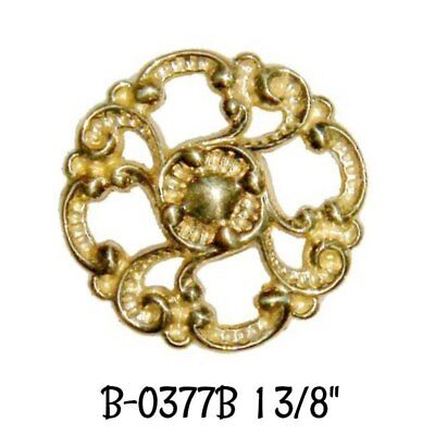 Brass Knob Antique Victorian Style Cast Brass KNOB - 1-3/8" diameter Vintage