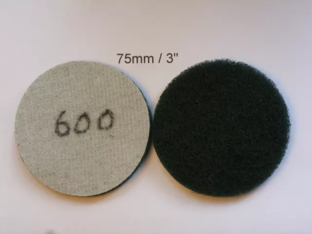 Non-woven Abrasive Discs Hook and Loop Backed 3" / 75mm   600 Grit