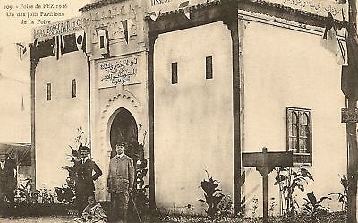 Cpa Maroc Fez Pavillons De La Foire 1916