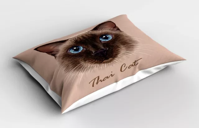 Kopfkissenbezug Flauschig Modern Chic Kissen Katze Haustierweg siamesische Katze