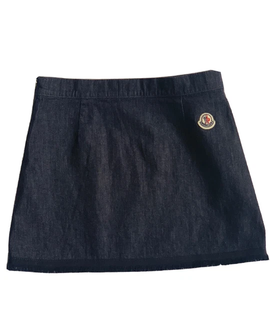 moncler bambina gonna jeans con in gros-grain, Chiusura Laterale  Tg. 10 Anni