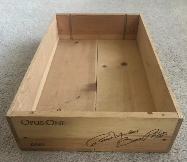 Vintage Opus One Red Wine Wood CRATE BOX 1986 Rothschild (No Lid)