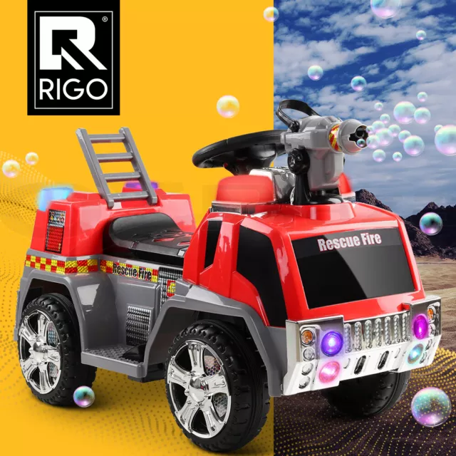 Rigo Kids Ride On Car Electric Toys Cars Fire Engine Fighting Truck Toddler Toy