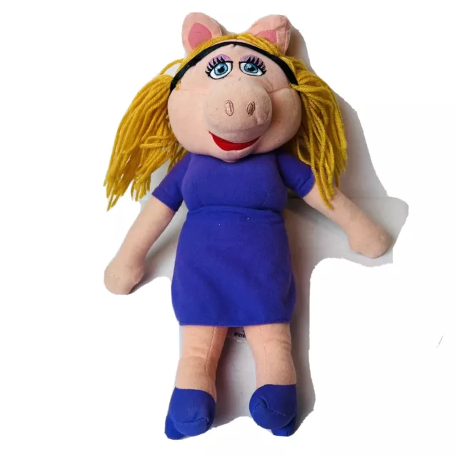 Muppets Miss Piggy Stuffed Animal Plush Toy Gift Lovey Cute Purple Dress Henson