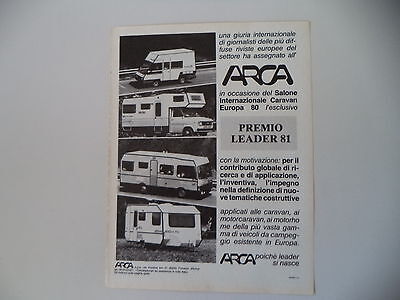 advertising Pubblicità 1981 ARCA AMERICA 465 