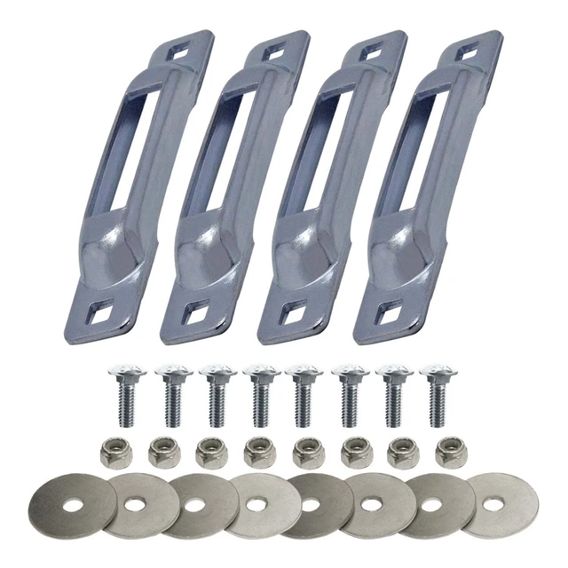 Zinc SNAP-LOC E-Track Single Strap Anchor 4-Pack with Carriage Bolts