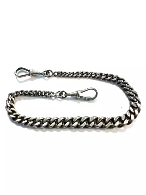 Charivari Uhrkette mit Karabiner massiv aus 925 Silber 4 x punziert