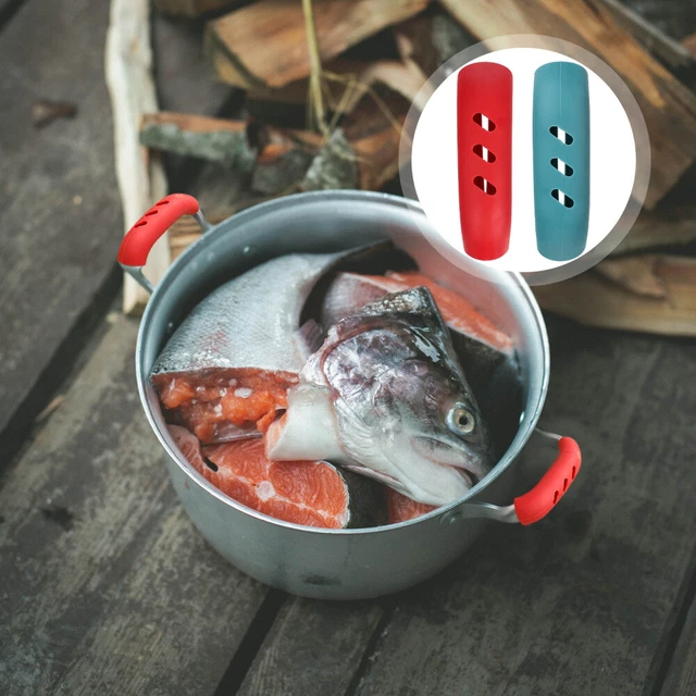 QWORK Lot De 4 Couvercles Solides Avec Poignée, En Acier Inoxydable