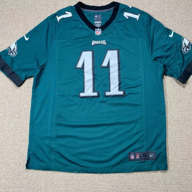 Nike Philadelphia Eagles Jersey Mens XL Green Wentz #11 On Field American NFL