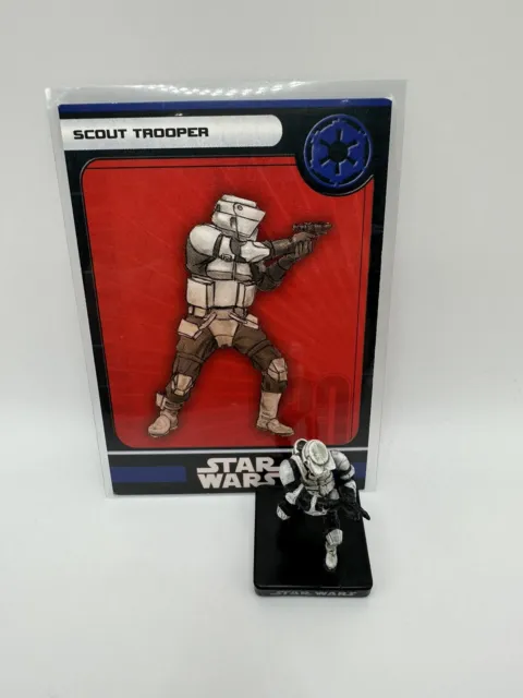 Star Wars Miniatures ALLIANCE & EMPIRE Scout Trooper 31/60 con tarjeta