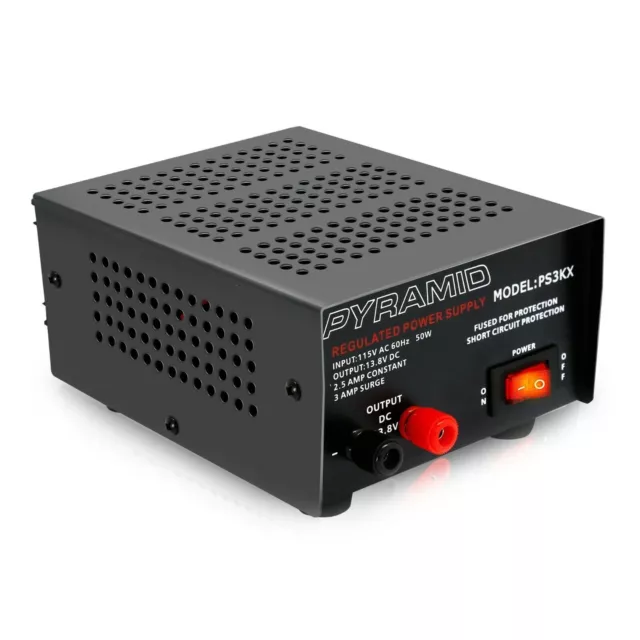 Pyramid PS3KX 2.5 Amp Power Supply - Black