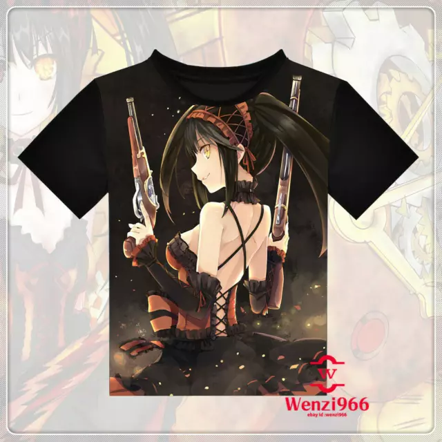 Short Sleeve T-shirt Anime Date A Live Pullover Tee Unisex Casual Otaku Tops #N7