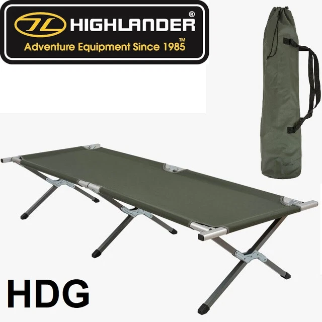 BRITISH ARMY OFFICER Camp Bed Highlander Aluminium Alulite Sturdy