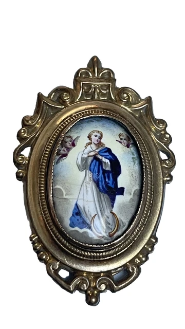 Broche Ancienne De Style Médaillon - Bijou Vintage, Occasion