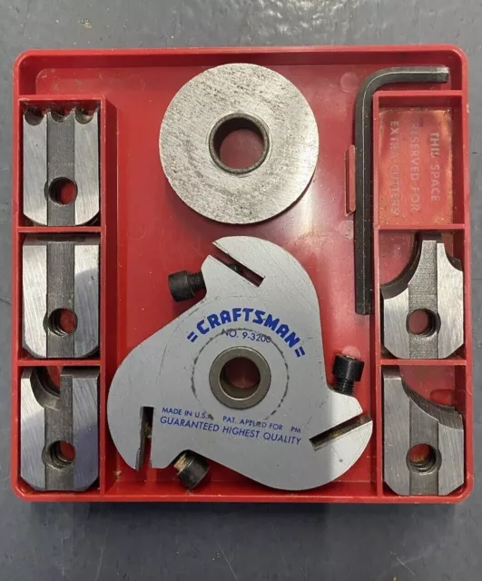 Vintage Craftsman HSS Dado Molding Head No.9-3200 with 5 sets cutters