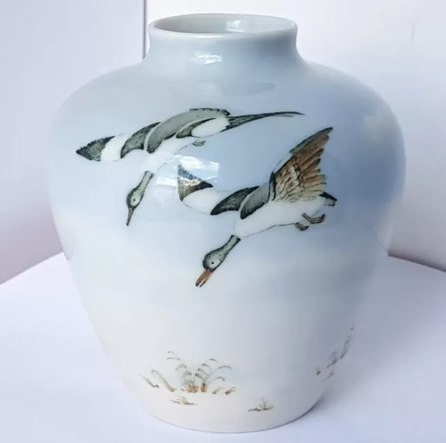 Estilo Moderno Jarrón de Porcelana Patos Pintado a Mano Wohl Metzler & Ortloff