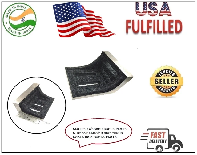 Slotted Webbed Angle Plate- Stress Relieved High Grain Angle Plate-Usa Fulfilled