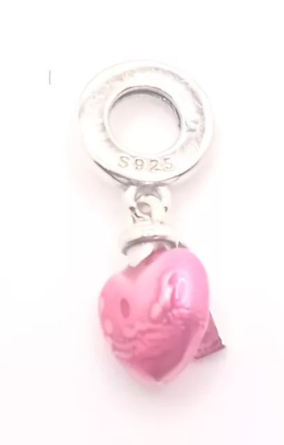 VMD Pink Love Potion Sterling Silver Murano Glass Charm