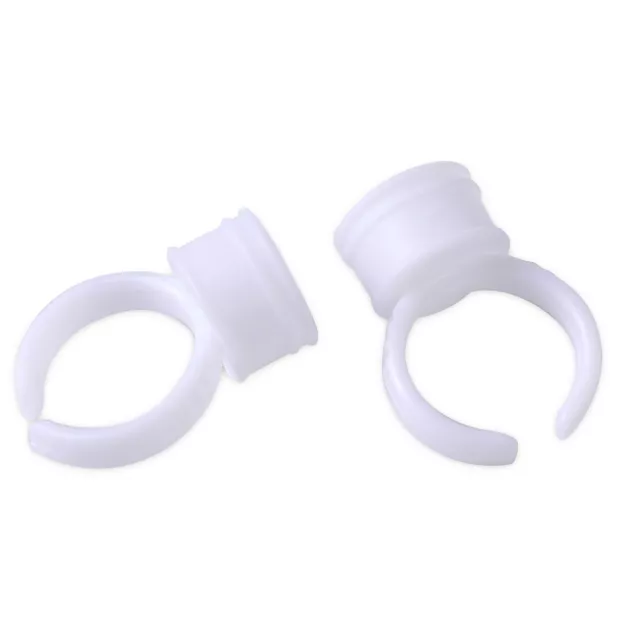 100x Disposable Eyelash Extension Single Ink Glue Pigment Holder Ring Pallet 3