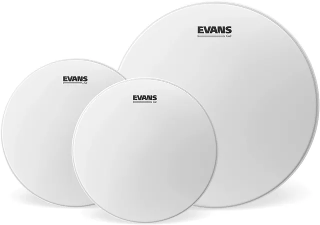 Paquete de cabezales de tambor Evans G2 recubiertos Fusion Tom ETP-G2CTD-F