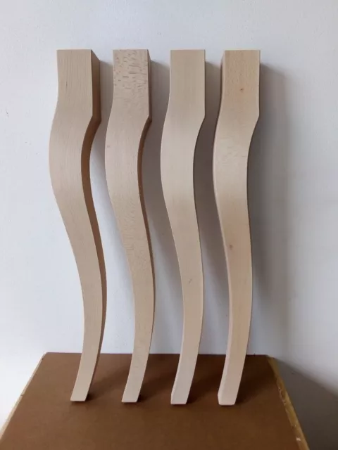 Gambe in legno per tavolo modello "SAGOMATA" - Set di 4 pz - Varie Taglie