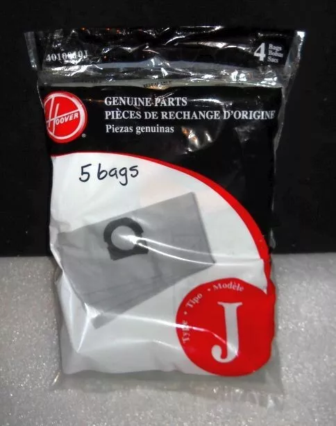 5 Bags Genuine Hoover Type J Vacuum Cleaner Style 4010010J OEM Slimline Vac