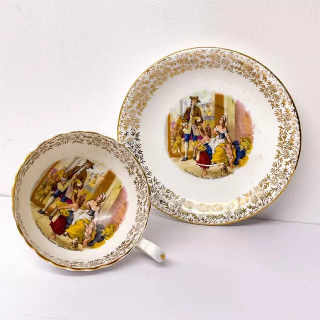 Bone China Tea Cup and Saucer Plate Cries of London Design