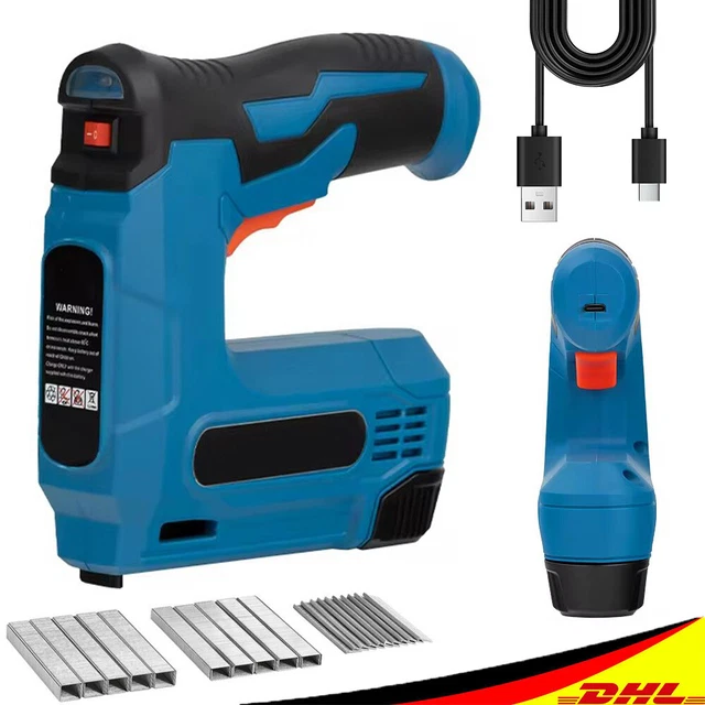 Elektrische Tackerpistole Mit Akku - 2-in-1 Für Heftklammern & Nägel
