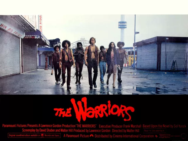 THE WARRIORS 1979 UK quad poster print 30x40" Walter Hill Michael Beck FREE P&P