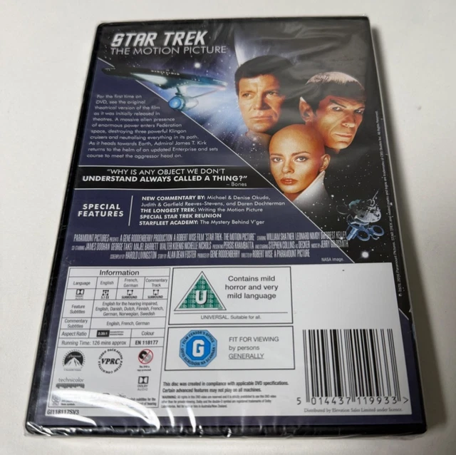 STAR TREK - The Motion Picture - DVD - New Sealed £9.99 - PicClick UK