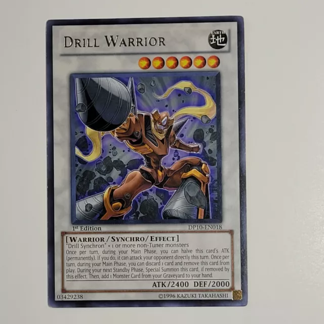 Yugioh - Drill Warrior - DP10-EN018 - NM - Rare - 1st Edition - Non-Holo