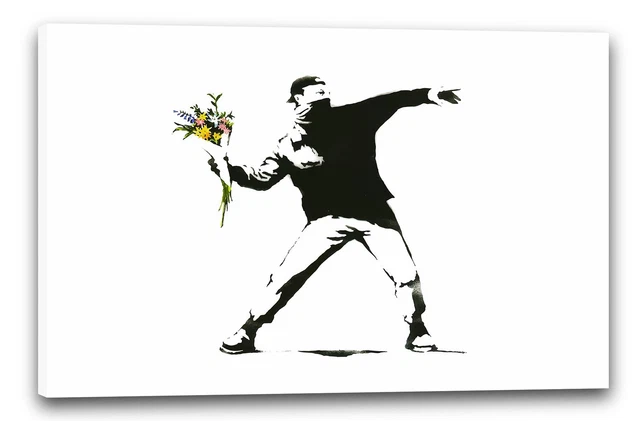 Tableau Banksy Angel With Skull Sur Toile - Street Art Prêt à Accrocher, Reproduction D'art Urbain Pour Ton Salon