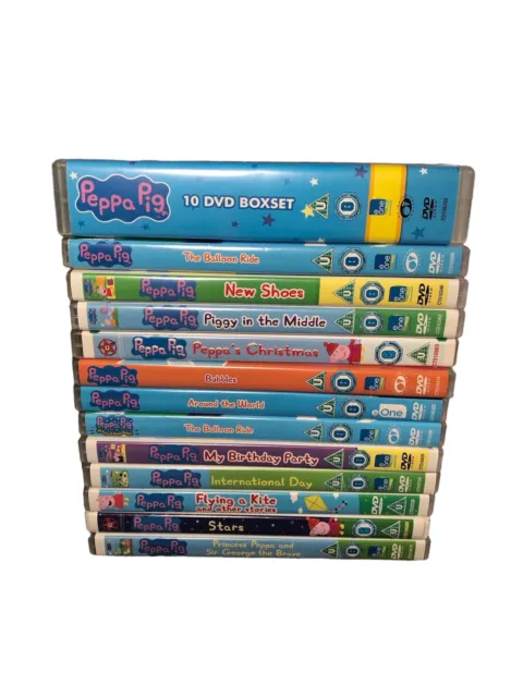 Official Peppa Pig Pre-School Animation DVD Bundle/Collection/Job Lot x13