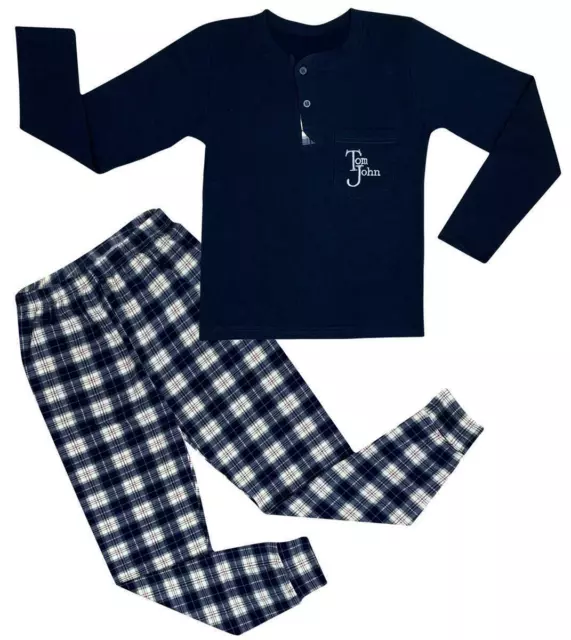 Jungen Pyjama Baumwolle Set zweiteiliger Schlafanzug Hausanzug Nachtwäsche