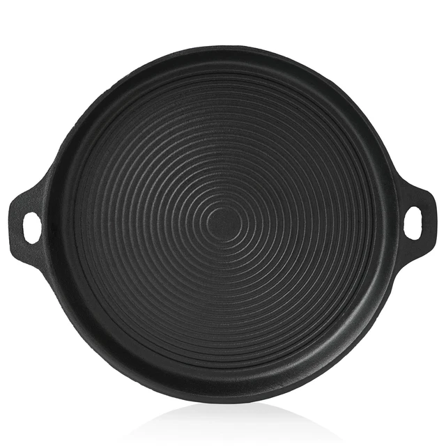 BBQ-Toro Gusseisen Plancha Ø 35 cm | Grillplatte, rund | BBQ Grillpfanne