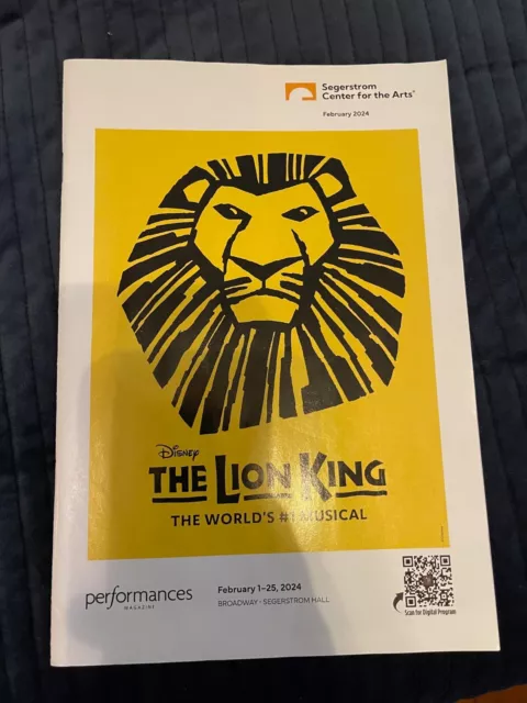 DISNEY The Lion King Musical Program (Segerstrom Center for the Arts Feb 2024)