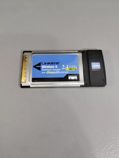 Linksys WPC54GS ver 2 PCMCIA SpeedBooster Wireless Network PCMCIA PC Card Used